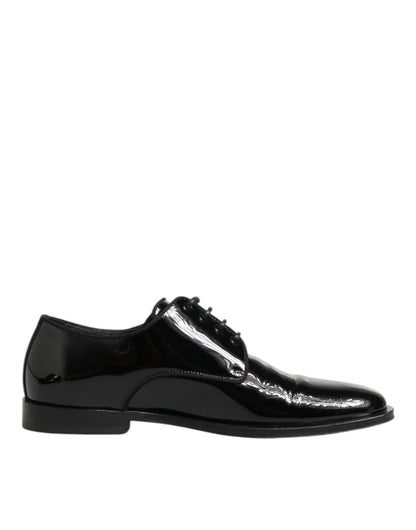 Dolce &amp; Gabbana – Derby-Schuhe aus schwarzem Leder mit Schnürung für formelle Anlässe