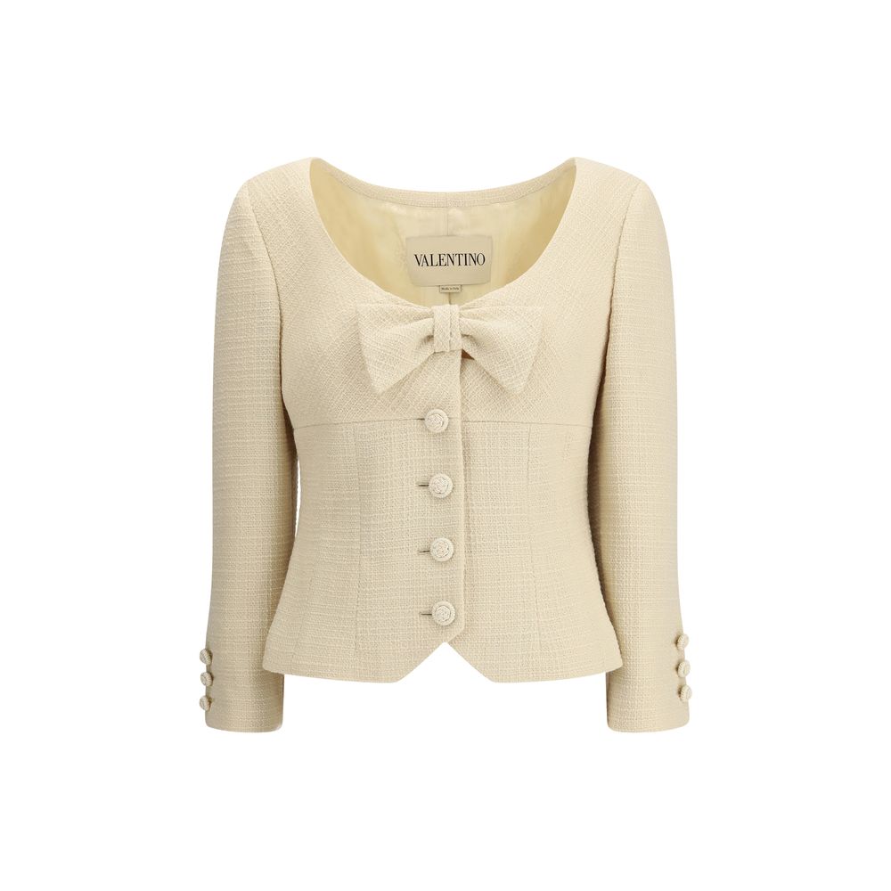 Valentino Kurze Jacke aus schlichtem Wolltweed