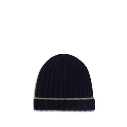 Brunello Cucinelli Blue Cashmere Beanie