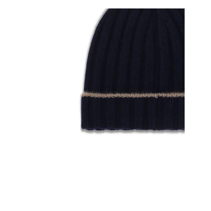 Brunello Cucinelli Blue Cashmere Beanie