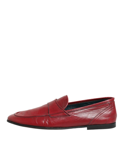 Dolce &amp; Gabbana – Slipper aus rotem Leder für Herren