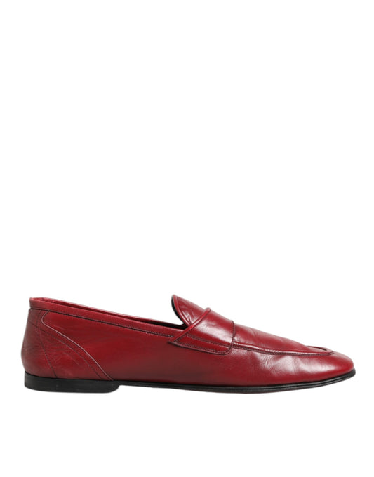 Dolce &amp; Gabbana – Slipper aus rotem Leder für Herren