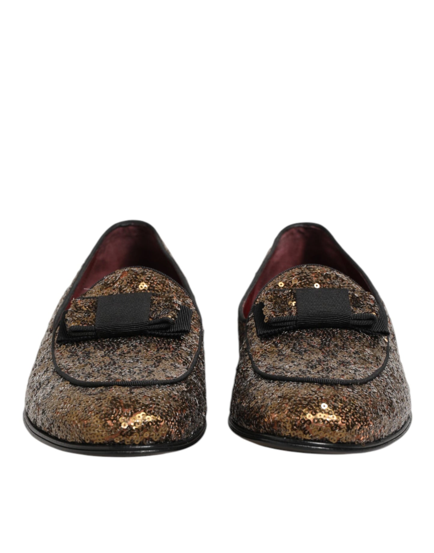 Dolce &amp; Gabbana – Slipper mit goldenen Pailletten für Herren