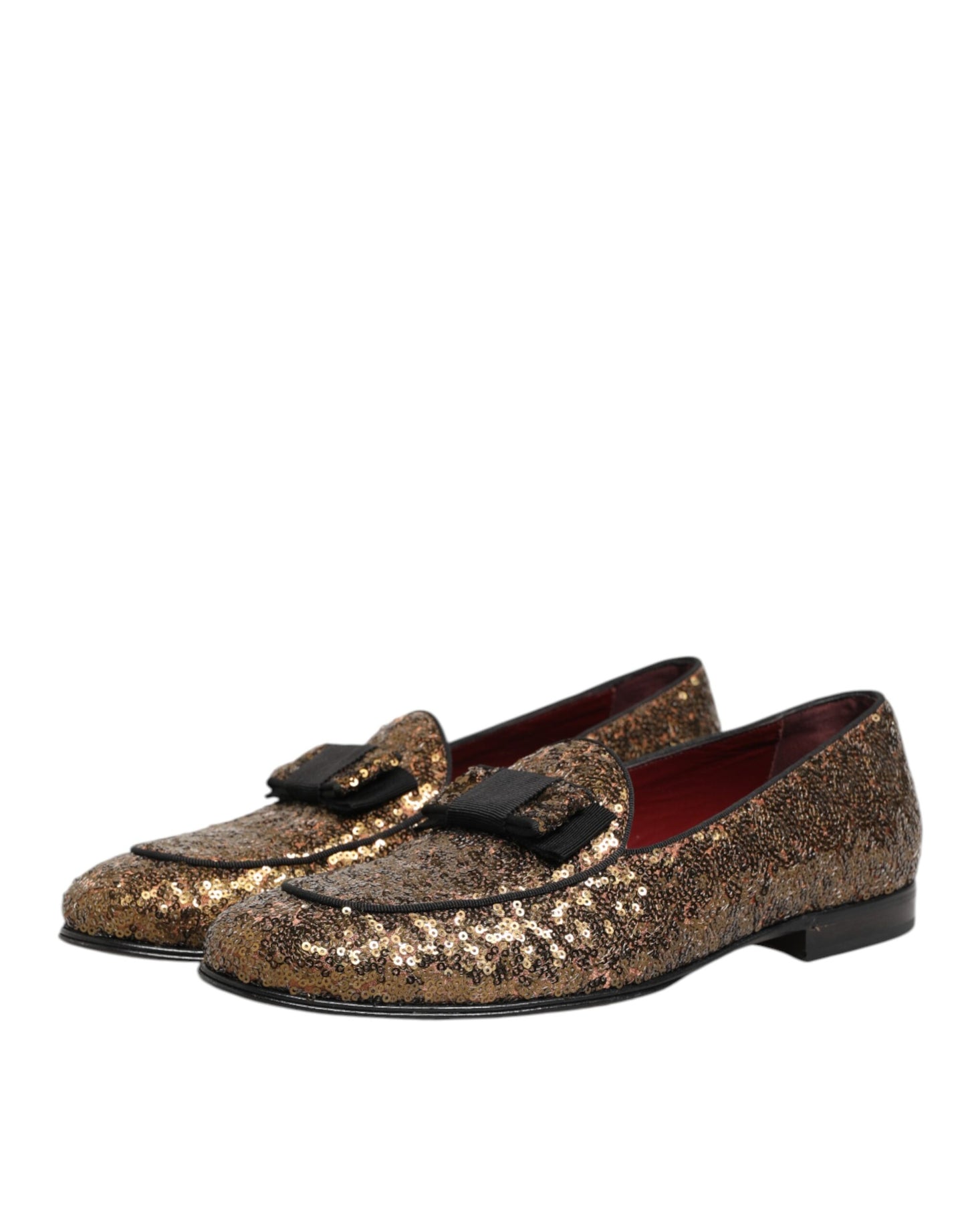 Dolce &amp; Gabbana – Slipper mit goldenen Pailletten für Herren
