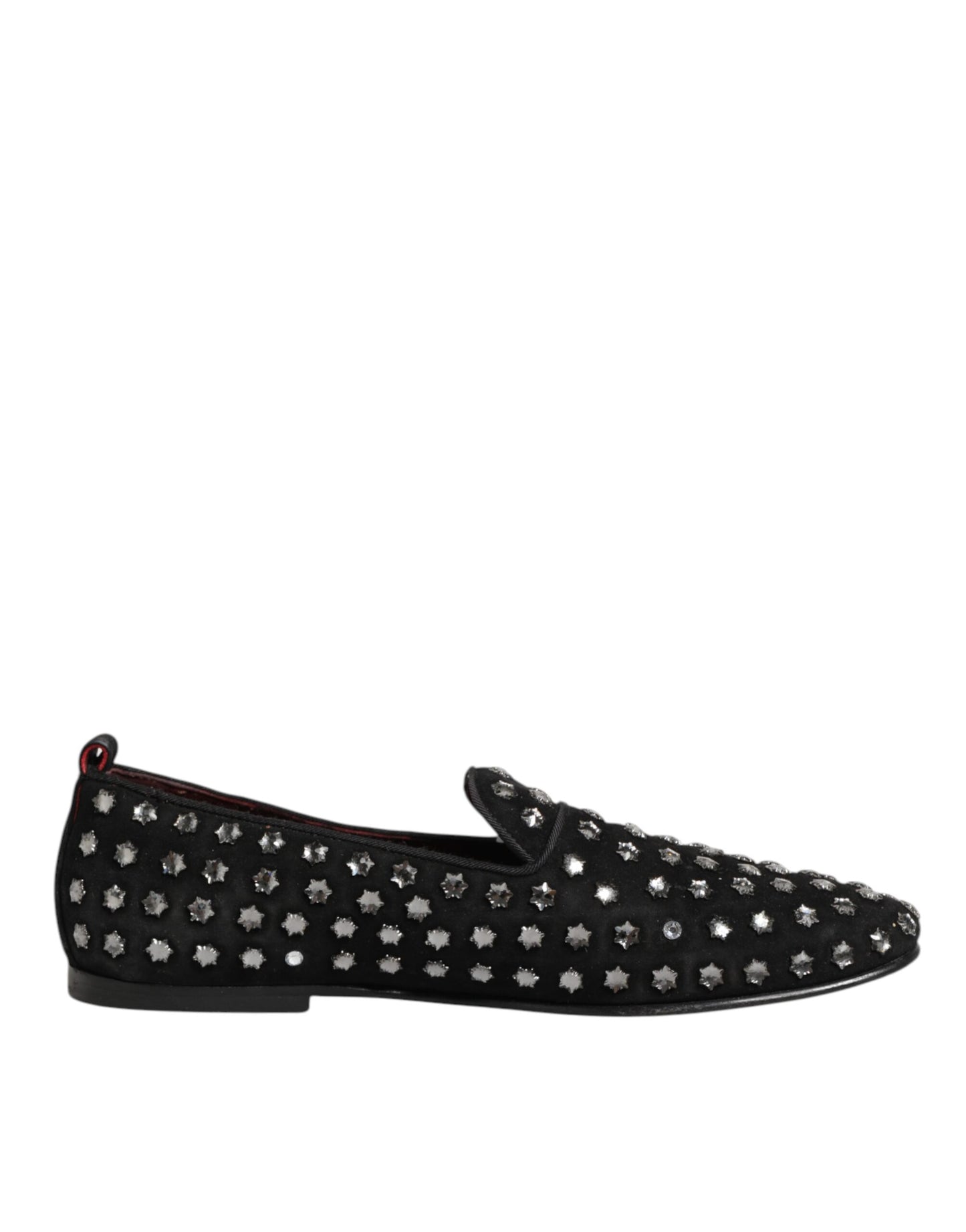 Dolce &amp; Gabbana – Schwarze Loafer mit Kristallverzierung