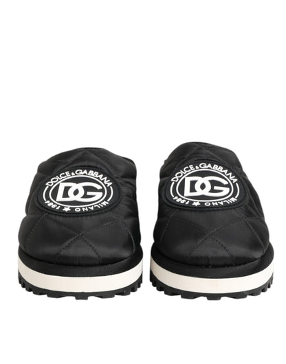 Dolce &amp; Gabbana – Schwarze Slip-On-Sneaker aus Nylon