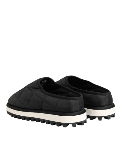Dolce &amp; Gabbana – Schwarze Slip-On-Sneaker aus Nylon