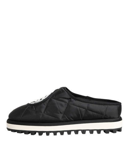 Dolce &amp; Gabbana – Schwarze Slip-On-Sneaker aus Nylon