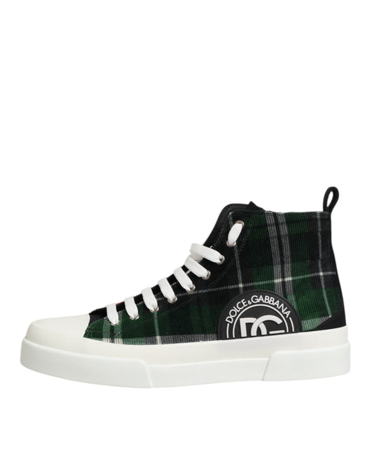 Dolce &amp; Gabbana Multicolor DG Logo Herren High Top Sneakers Schuhe
