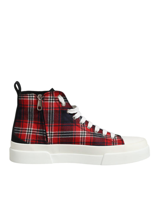 Dolce &amp; Gabbana Multicolor DG Logo Herren High Top Sneakers Schuhe