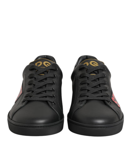 Dolce &amp; Gabbana Schwarz Street Life Low Top Herren Sneakers Schuhe