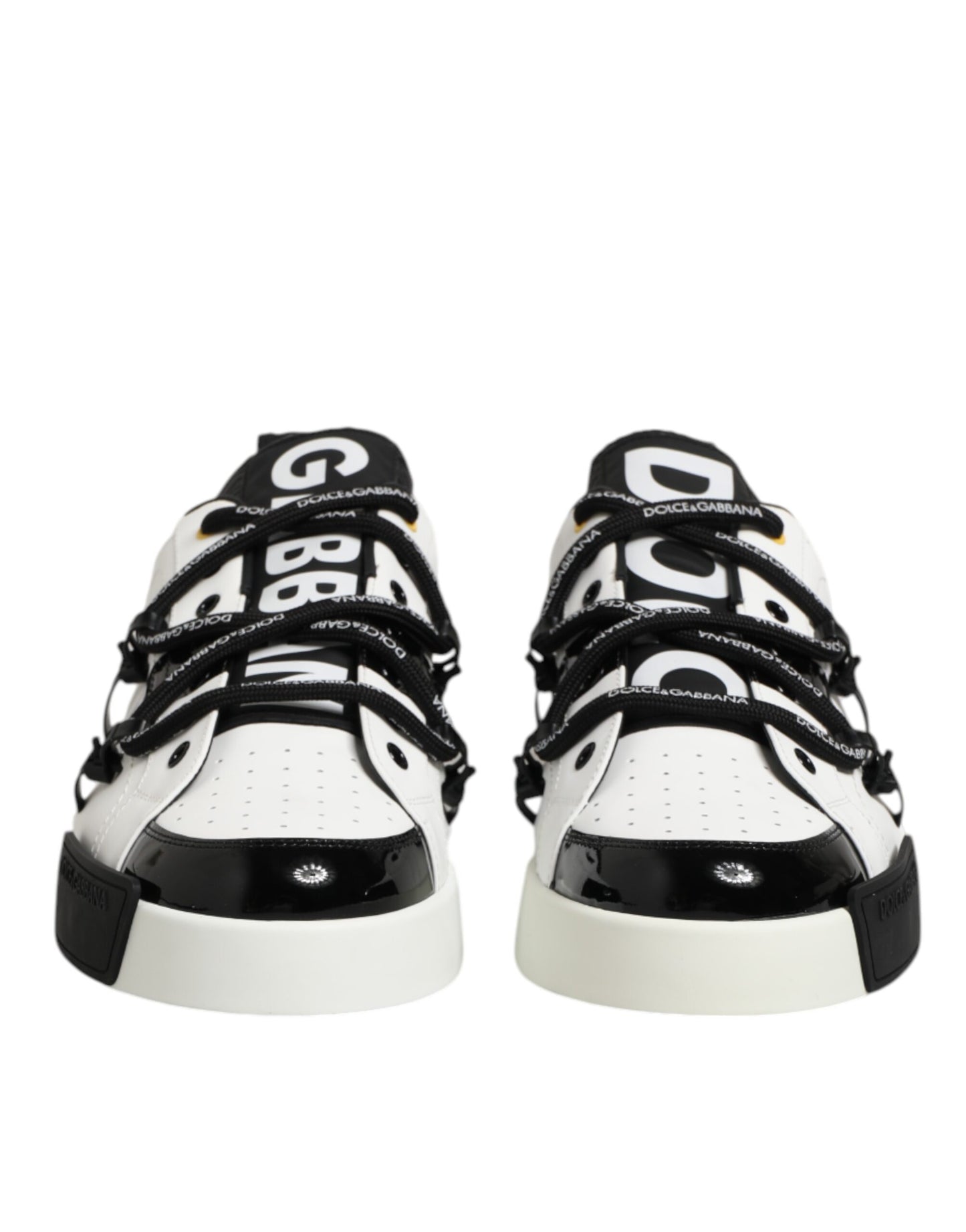 Dolce &amp; Gabbana – Portofino-Sneakers aus weißem Leder mit Logo