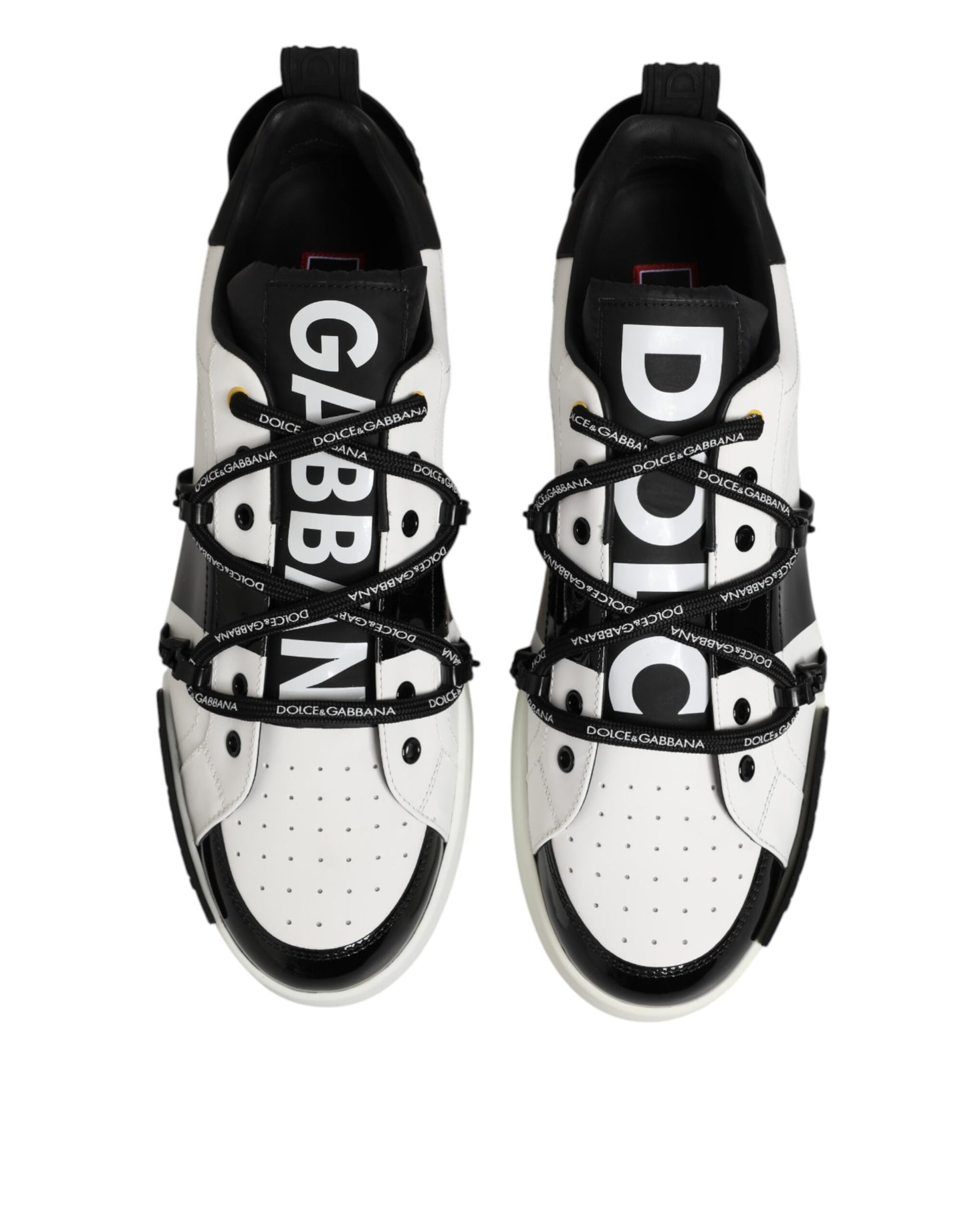 Dolce &amp; Gabbana – Portofino-Sneakers aus weißem Leder mit Logo