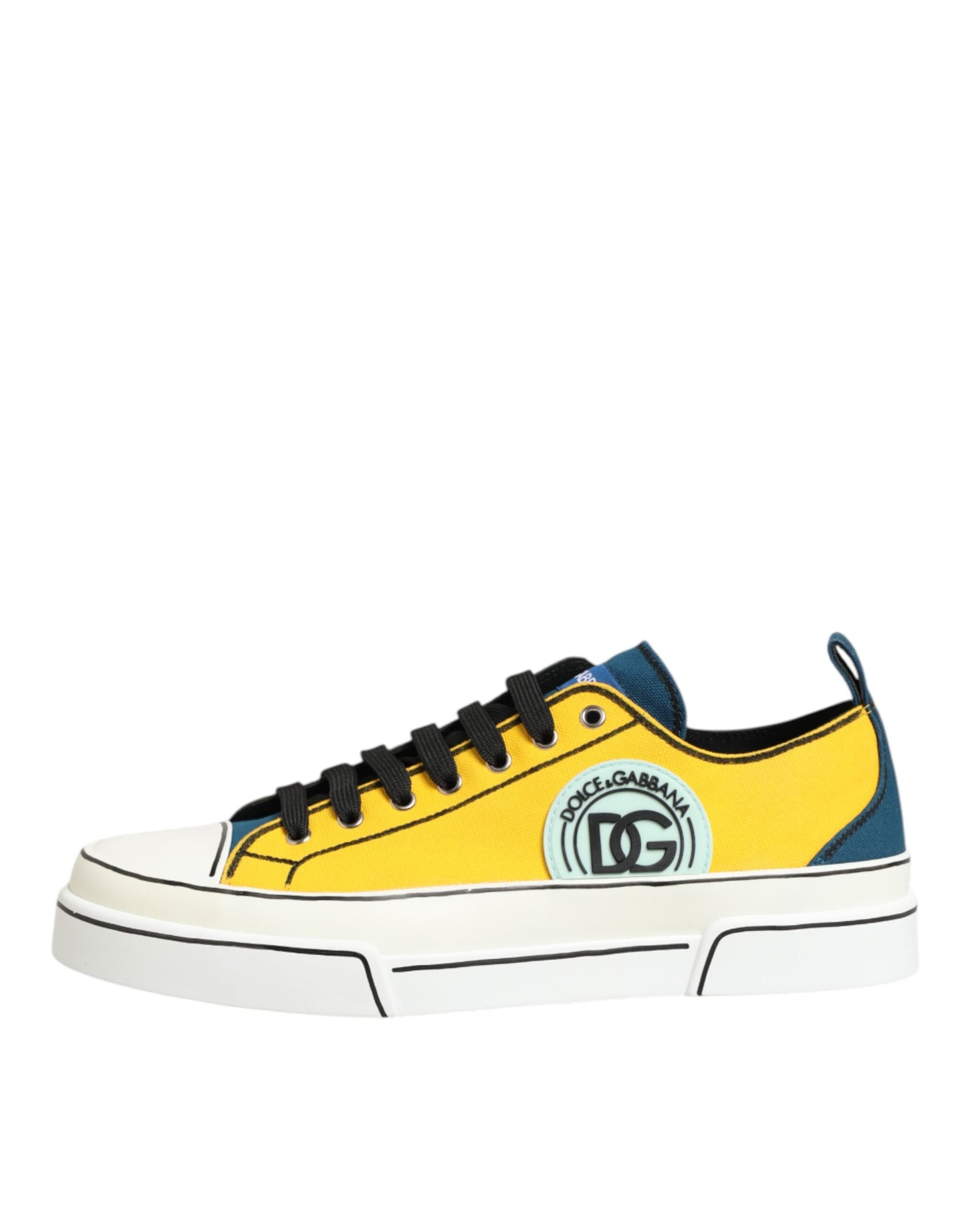 Dolce &amp; Gabbana Mehrfarbige Low-Top-Sneakers mit Logo aus Baumwolle
