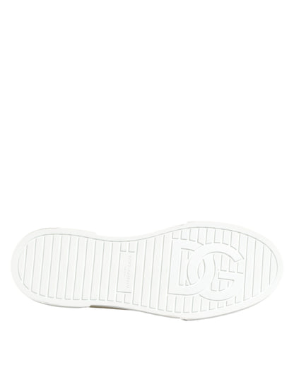 Dolce &amp; Gabbana Mehrfarbige Low-Top-Sneakers mit Logo aus Baumwolle