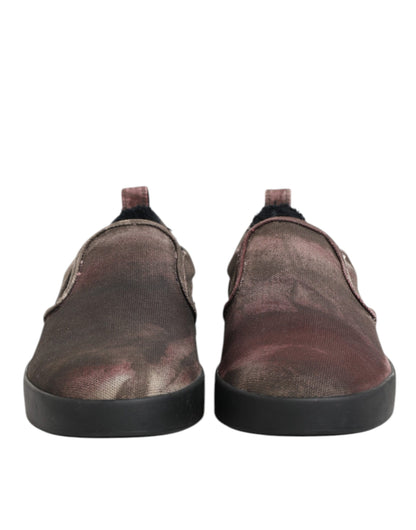 Dolce &amp; Gabbana Mehrfarbige Slip-On-Sneakers aus Baumwolle für Herren
