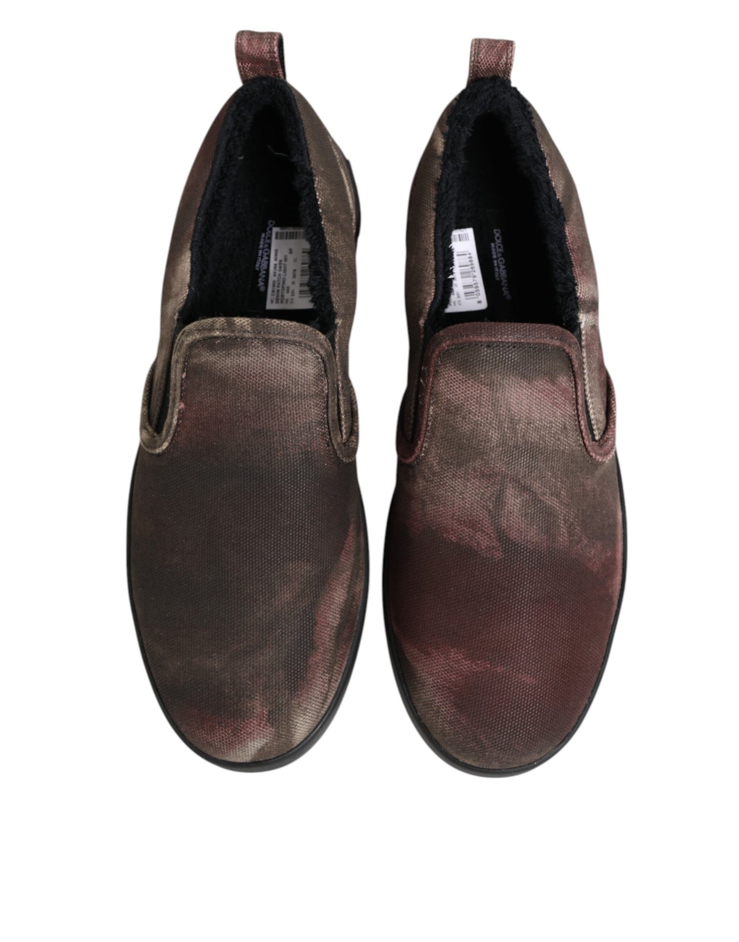 Dolce &amp; Gabbana Mehrfarbige Slip-On-Sneakers aus Baumwolle für Herren