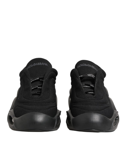 Dolce &amp; Gabbana – Schwarze Wave-Sneaker mit Schnürung für Herren