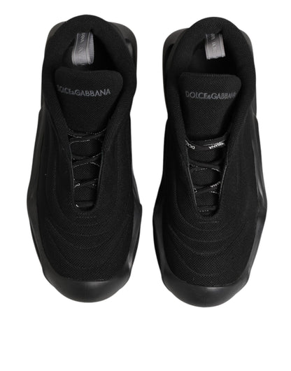 Dolce &amp; Gabbana – Schwarze Wave-Sneaker mit Schnürung für Herren