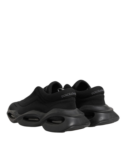 Dolce &amp; Gabbana – Schwarze Wave-Sneaker mit Schnürung für Herren