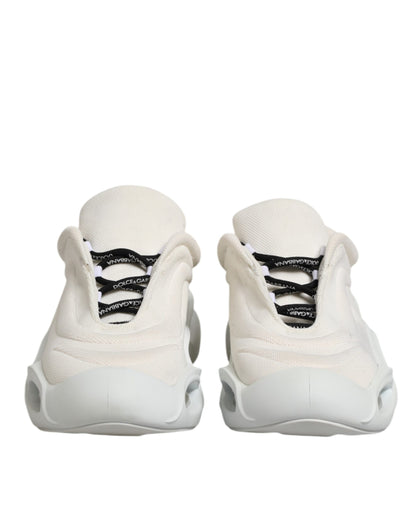 Dolce &amp; Gabbana – Weiße, gewellte Low-Top-Sneaker für Herren