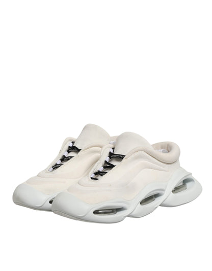 Dolce &amp; Gabbana – Weiße, gewellte Low-Top-Sneaker für Herren