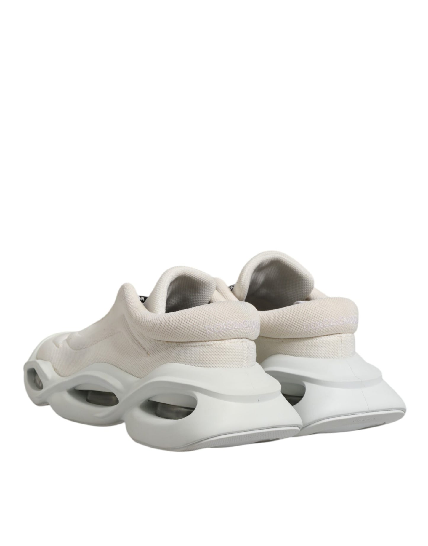 Dolce &amp; Gabbana – Weiße, gewellte Low-Top-Sneaker für Herren