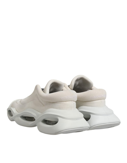 Dolce &amp; Gabbana – Weiße, gewellte Low-Top-Sneaker für Herren