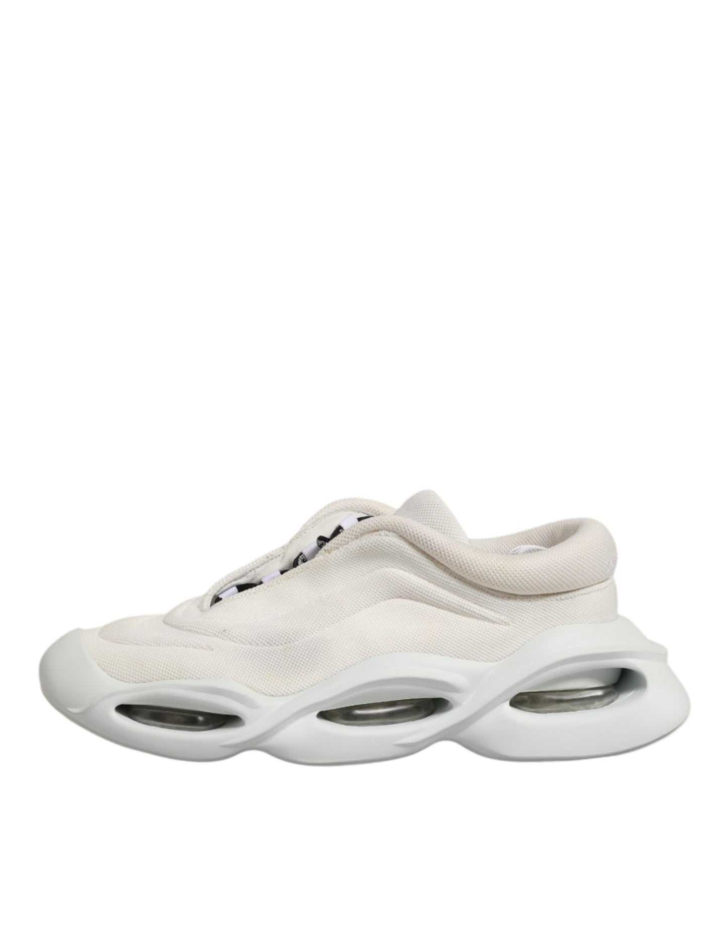 Dolce &amp; Gabbana – Weiße, gewellte Low-Top-Sneaker für Herren