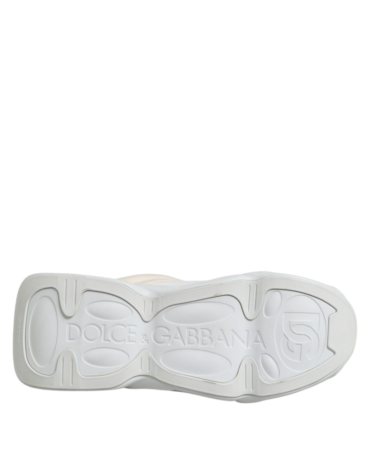 Dolce &amp; Gabbana – Weiße, gewellte Low-Top-Sneaker für Herren
