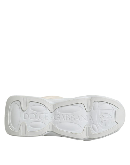 Dolce &amp; Gabbana – Weiße, gewellte Low-Top-Sneaker für Herren