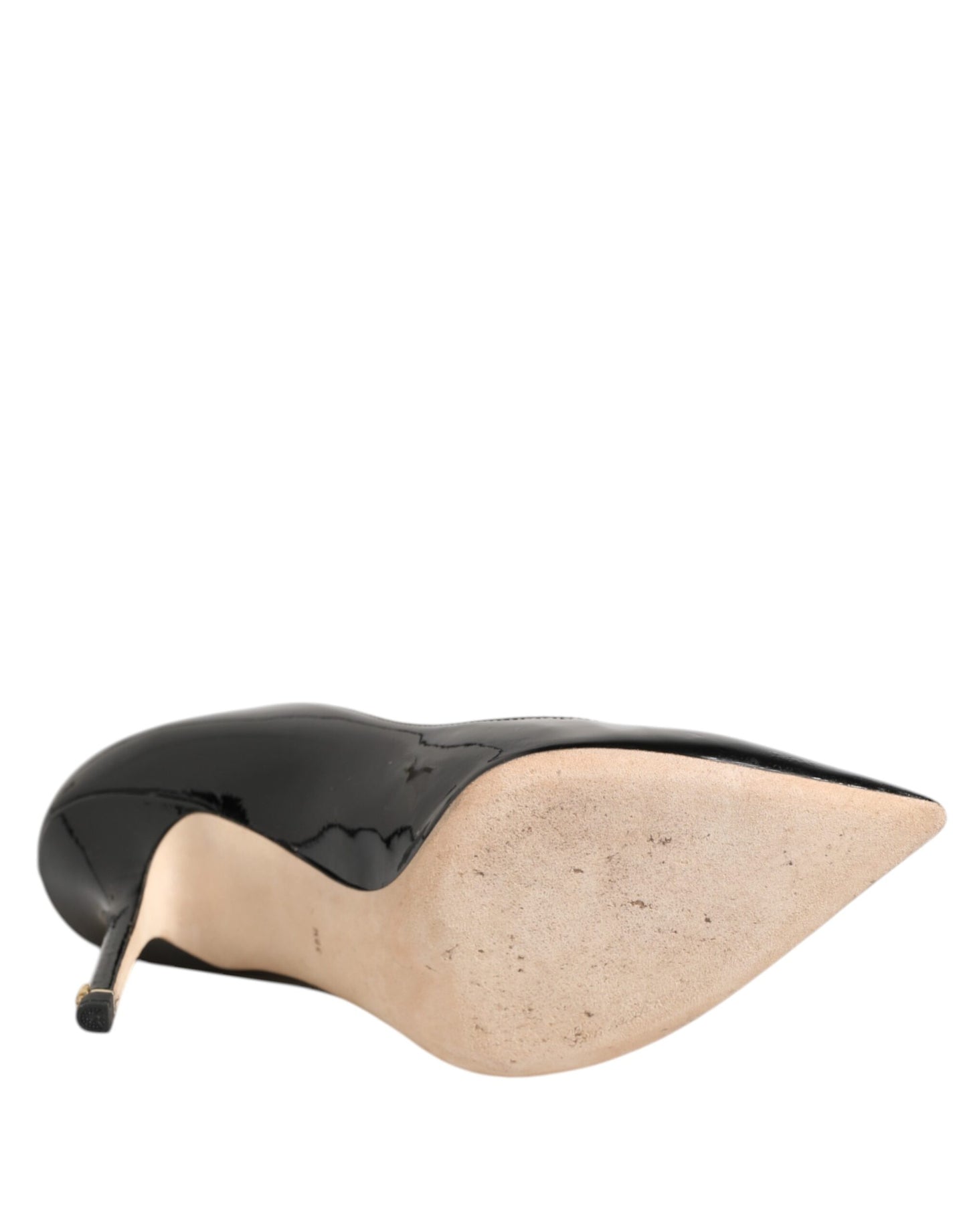 Dolce & Gabbana Black Leather Stiletto High Heels Pumps Shoes