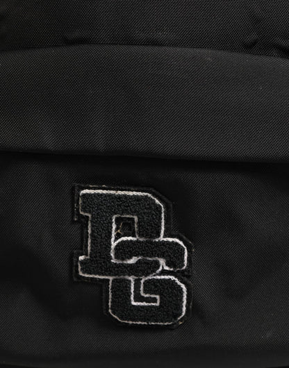Dolce &amp; Gabbana – Schwarzer Nylon-Rucksack mit DG-Patch, für die Schule und Reisen