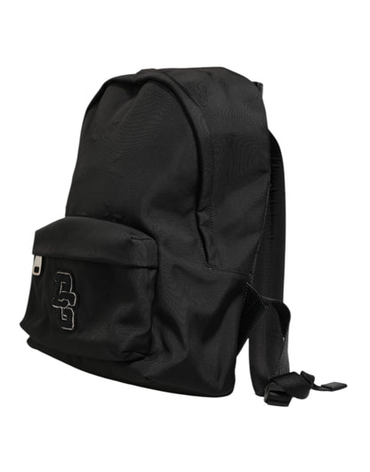 Dolce &amp; Gabbana – Schwarzer Nylon-Rucksack mit DG-Patch, für die Schule und Reisen