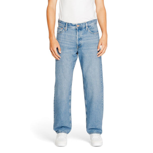 Jack Jones – Blaue Jeans aus Baumwolle mit entspannter Passform