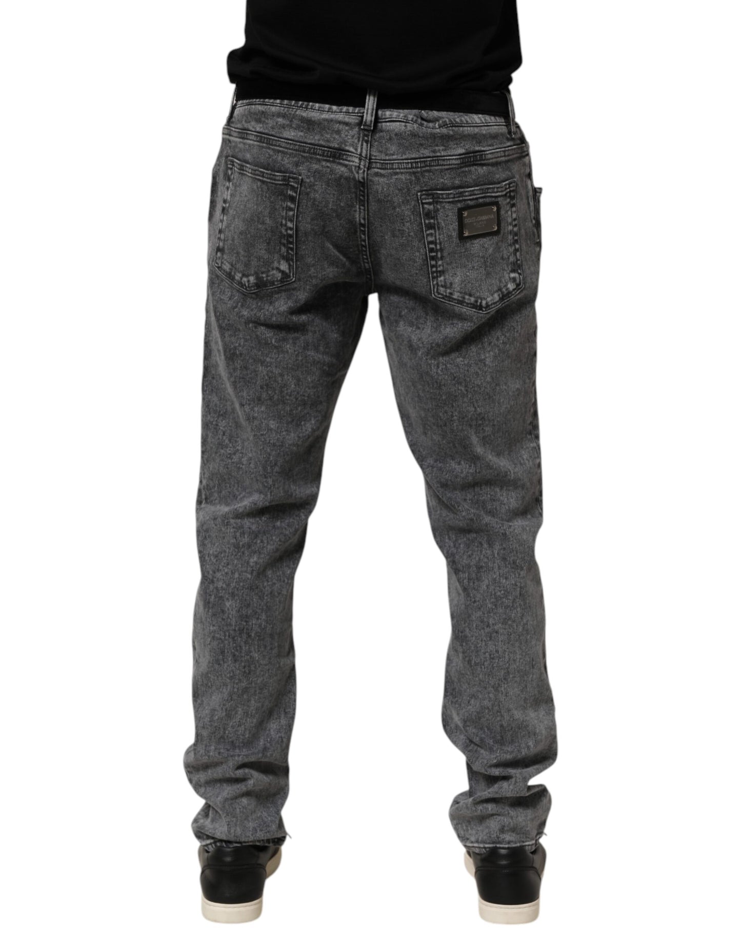 Dolce &amp; Gabbana – Graue Slim-Fit-Jeans aus Baumwolle