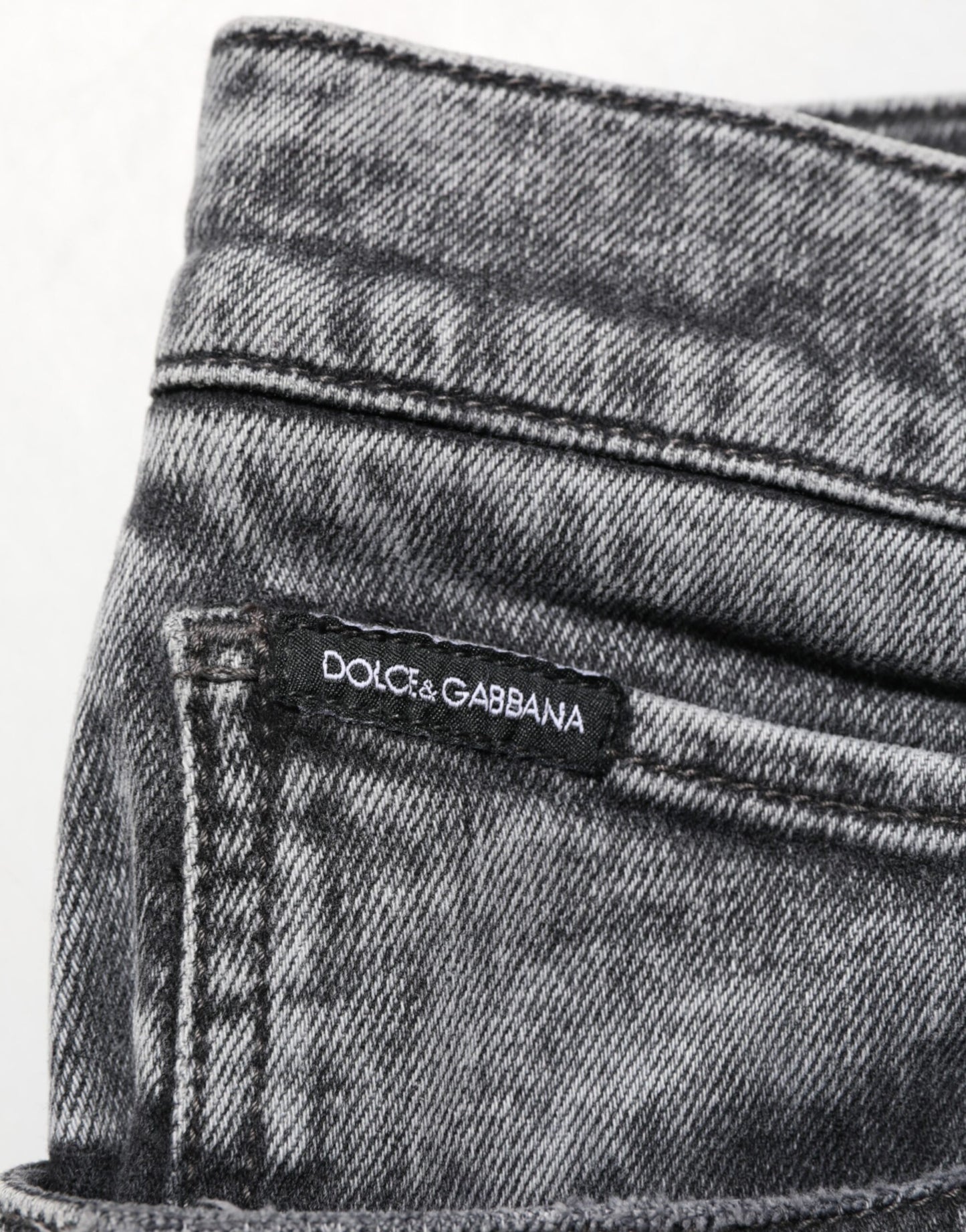 Dolce &amp; Gabbana – Graue Slim-Fit-Jeans aus Baumwolle
