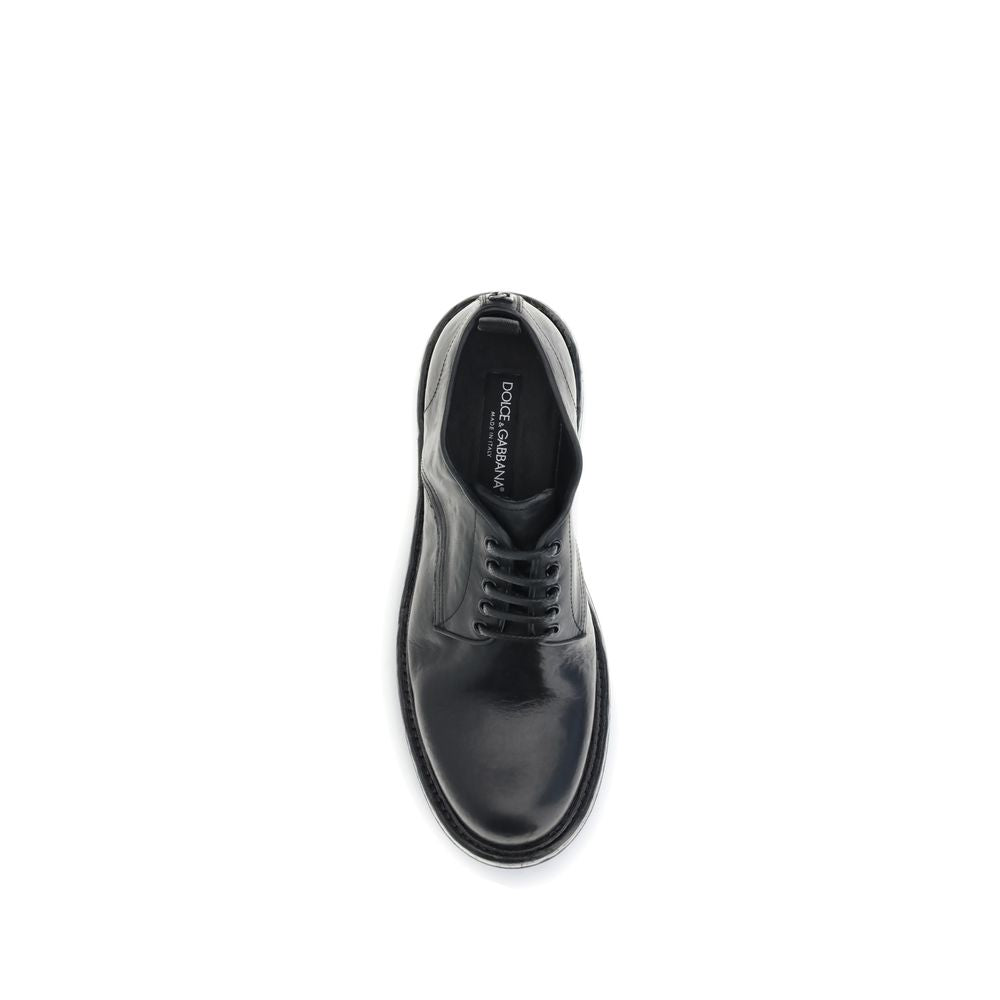 Dolce &amp; Gabbana Oxford- und Derby-Schuhe aus schwarzem Kalbsleder (Bos Taurus)