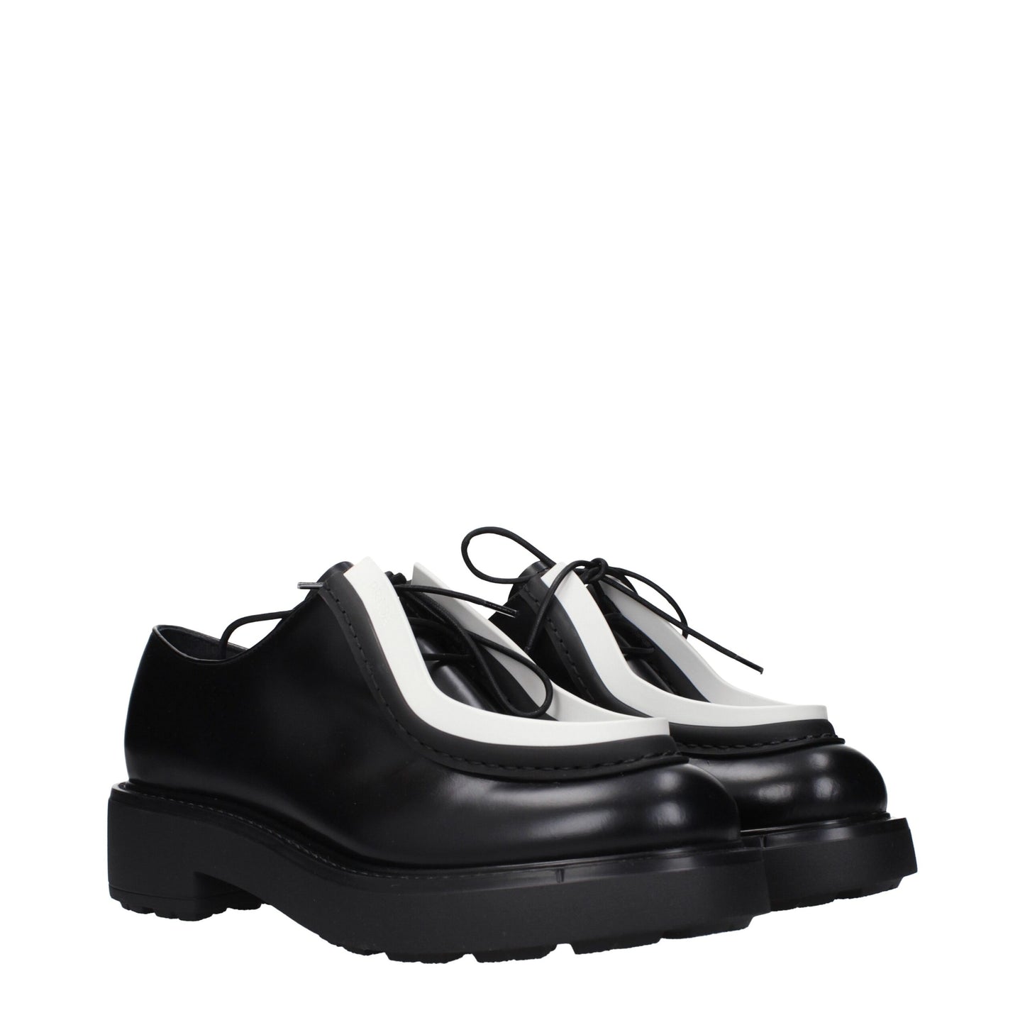 Prada – Oxfords und Derbys aus schwarzem Leder
