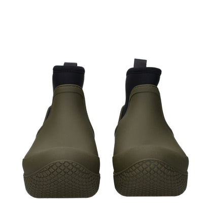 Celine Green Cotton Ankle Boots