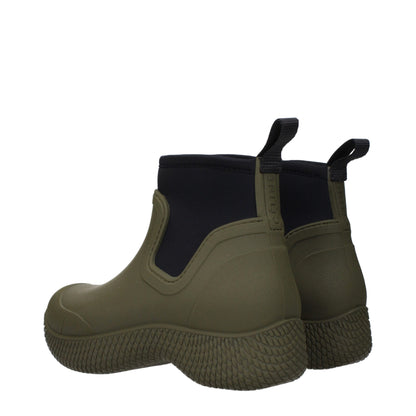 Celine Green Cotton Ankle Boots