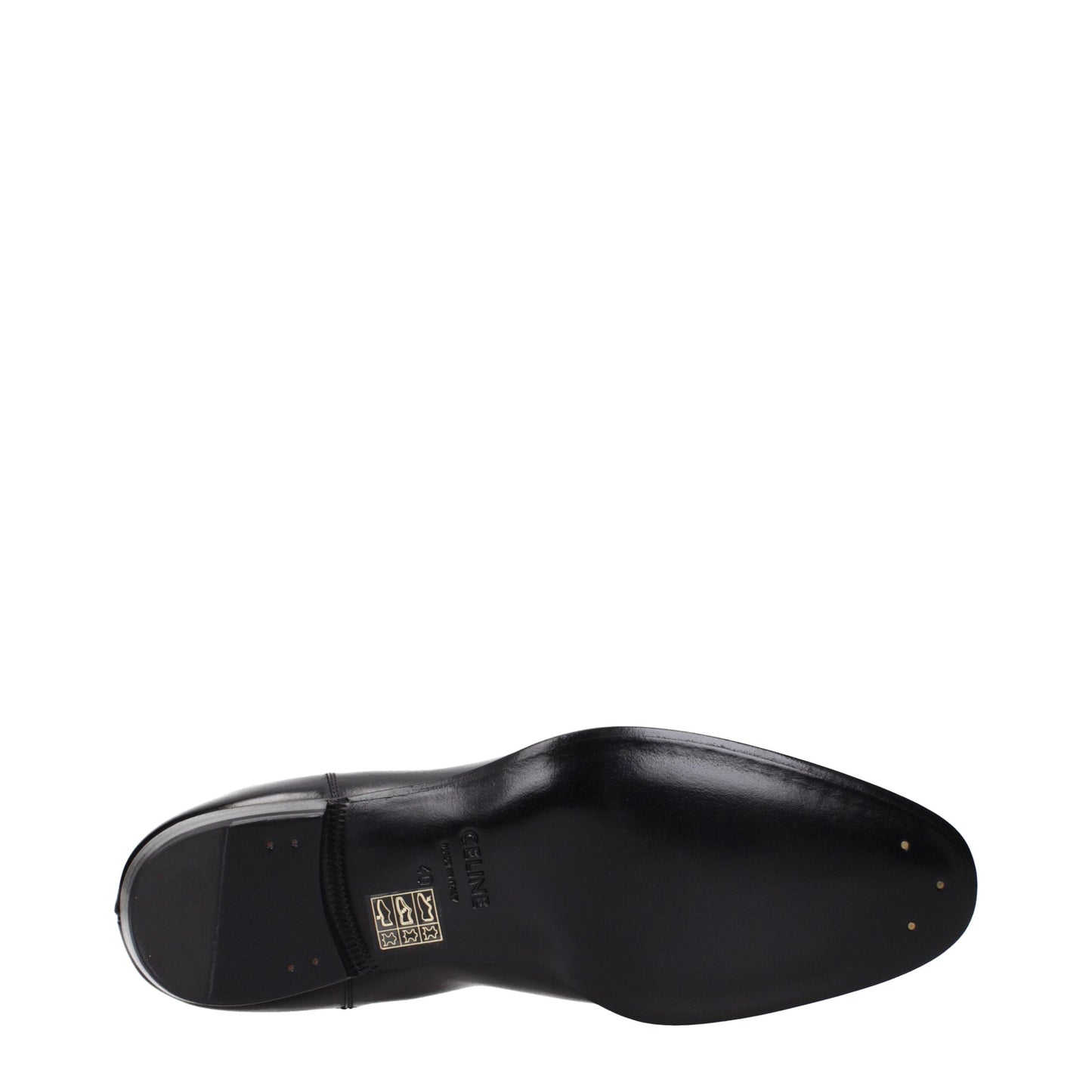 Schwarze Lederstiefeletten von Celine
