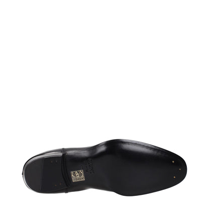 Schwarze Lederstiefeletten von Celine