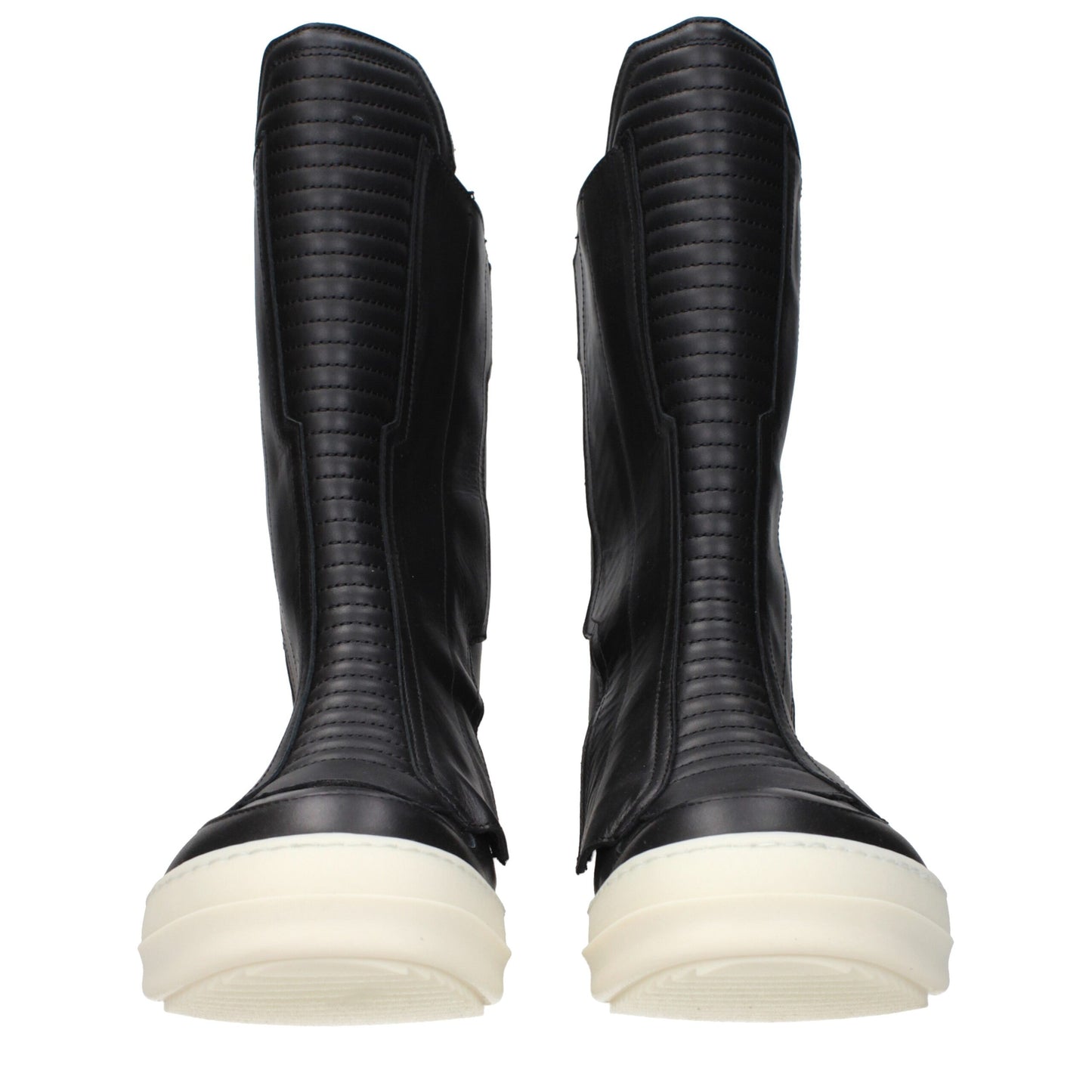 Rick Owens – Schwarze Lederstiefeletten