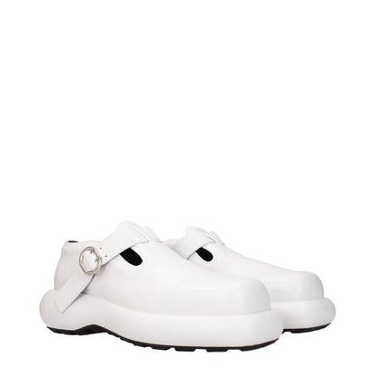 Jil Sander – Slipper aus weißem Leder