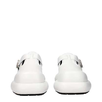 Jil Sander – Slipper aus weißem Leder