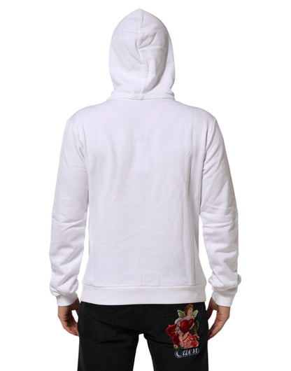 Dolce &amp; Gabbana – Weißes Sweatshirt mit Kapuze „Sacred Heart“