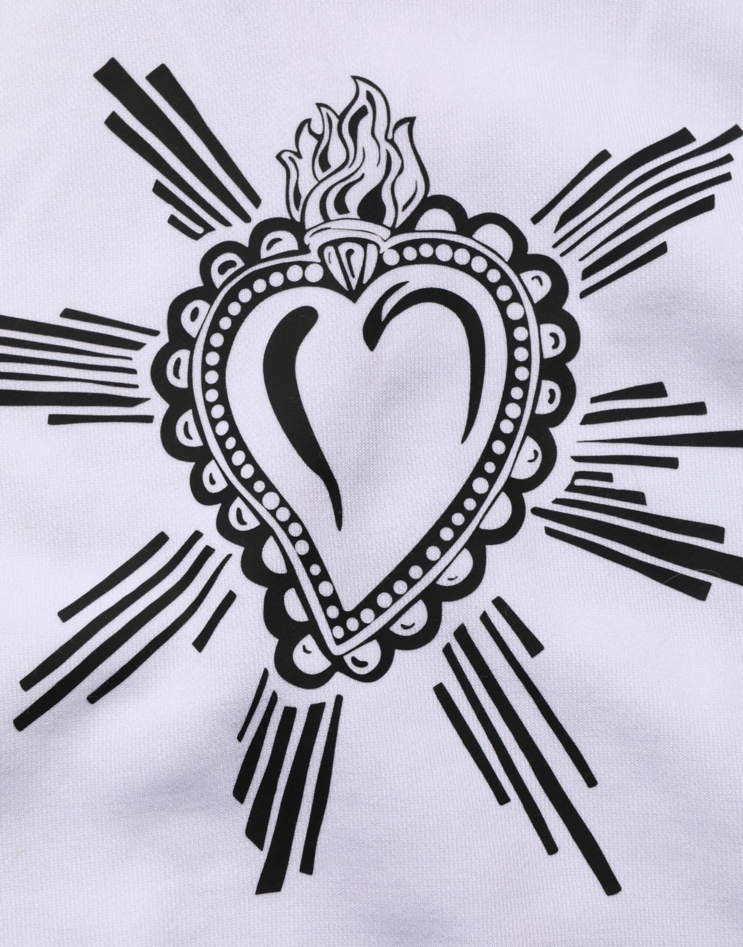 Dolce &amp; Gabbana – Weißes Sweatshirt mit Kapuze „Sacred Heart“