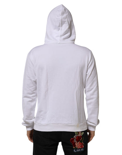Dolce &amp; Gabbana – Weißes Sweatshirt mit Kapuze „Sacred Heart“