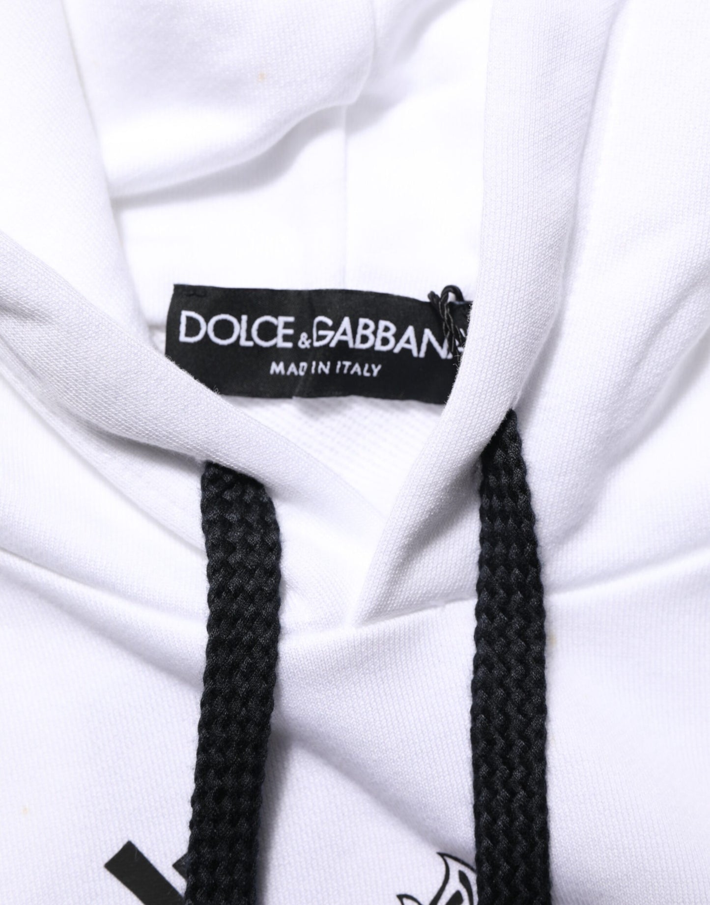 Dolce &amp; Gabbana – Weißes Sweatshirt mit Kapuze „Sacred Heart“